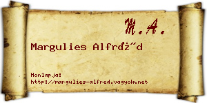 Margulies Alfréd névjegykártya